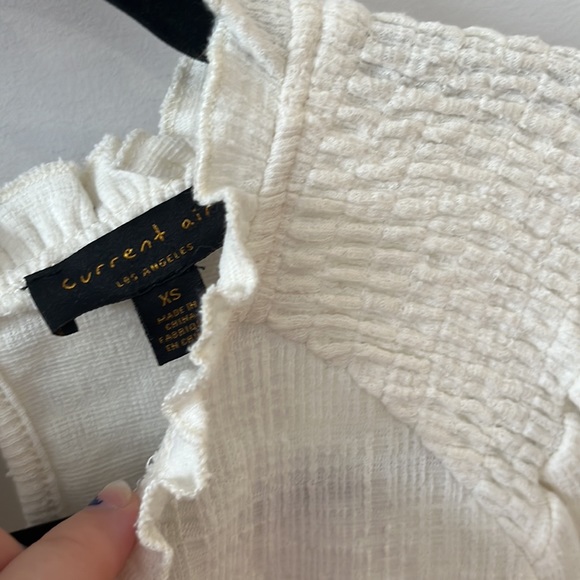 ❌SOLD❌Anthropologie Current Air White Blouse Size XS - Picture 3 of 4